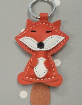 Schlüsselanhänger Fuchs aus Leder