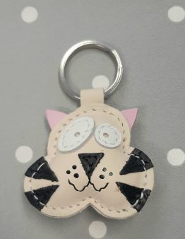 Schlüsselanhänger Tiger aus Leder