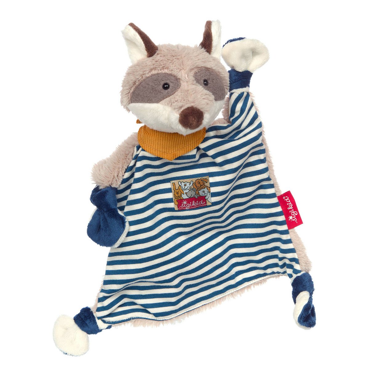 Schnuffeltuch, Waschbär blau von Sigikid