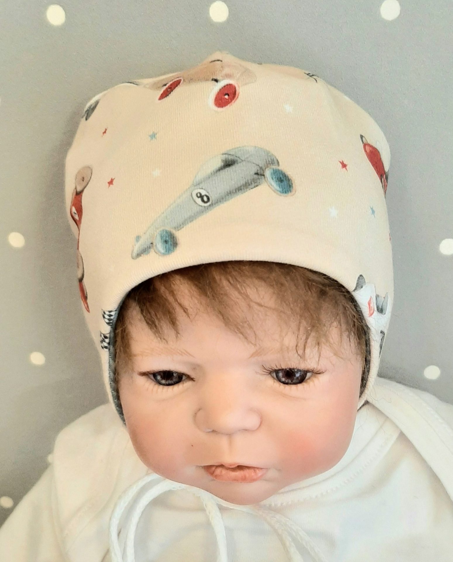 Baby Mütze Beanie Kopfumfang 34 -38 Auto