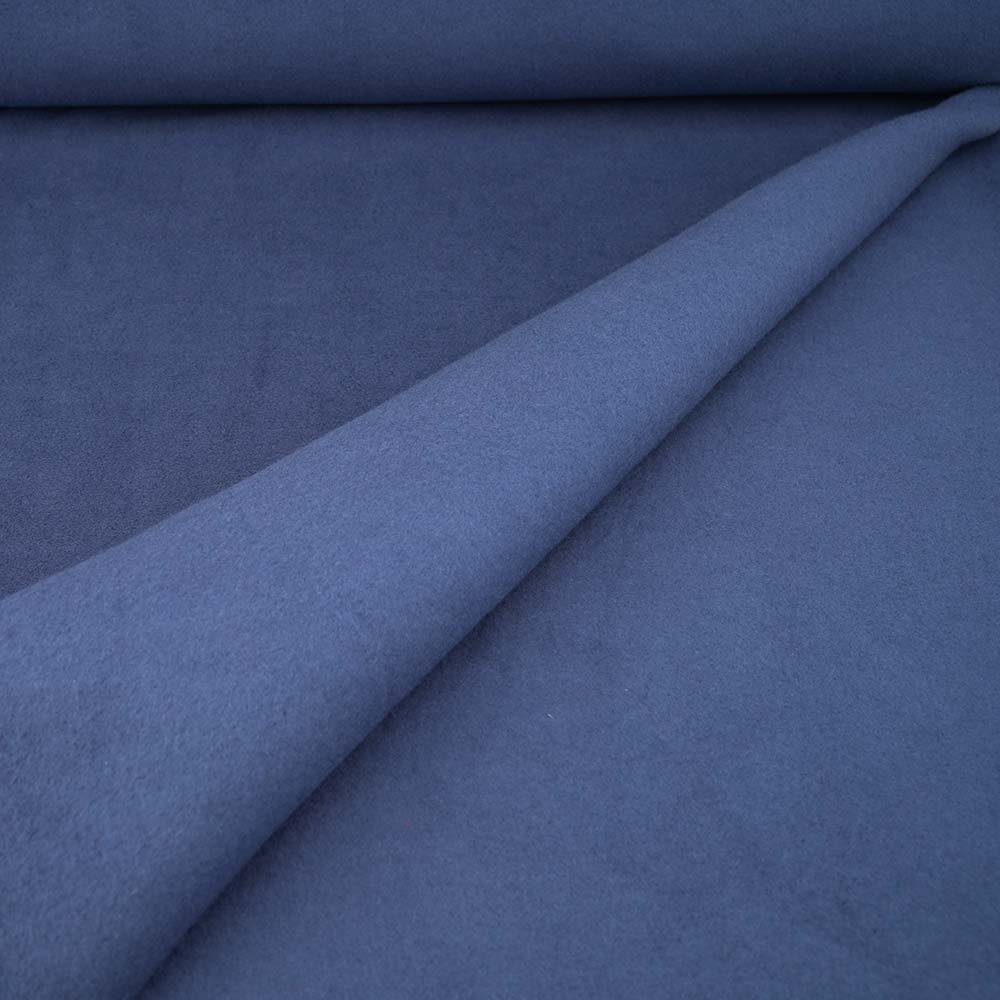 Bio - Baumwollfleece (china blue) von Stoffonkel