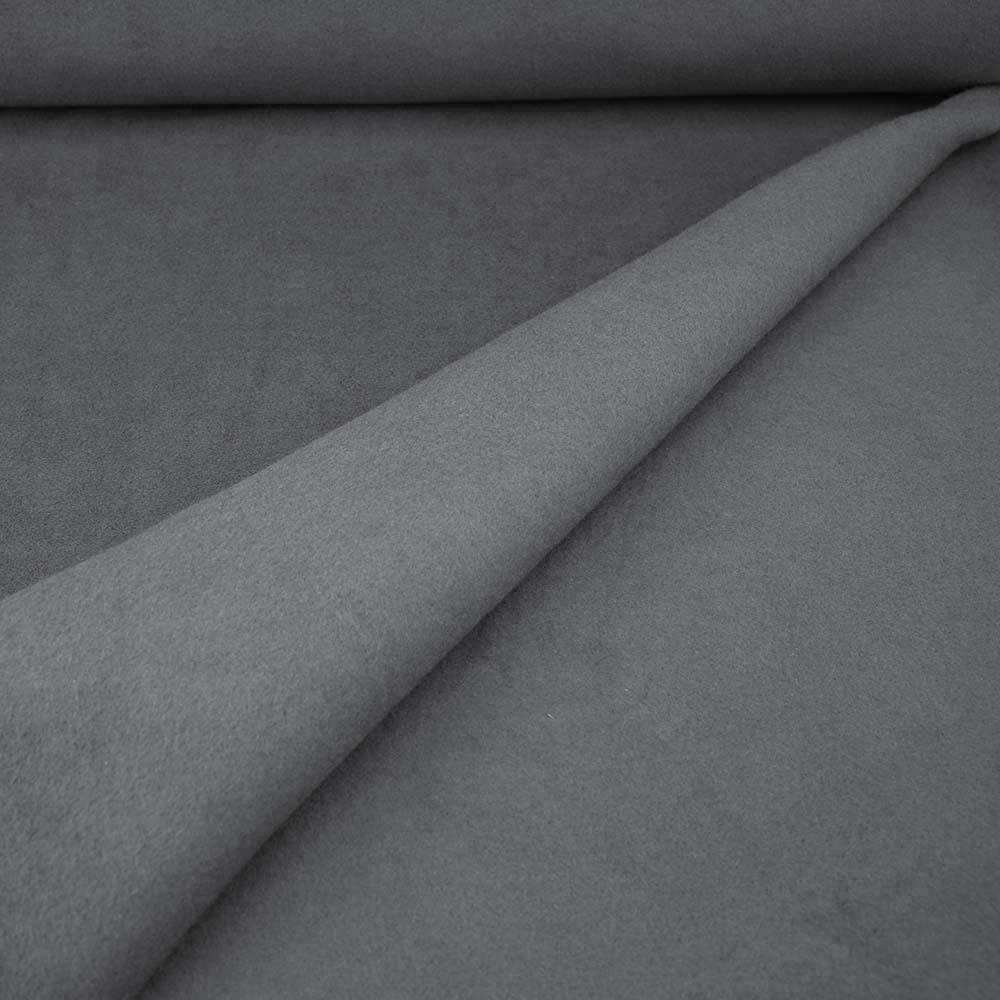 Bio - Baumwollfleece (dunkelgrau) von Stoffonkel