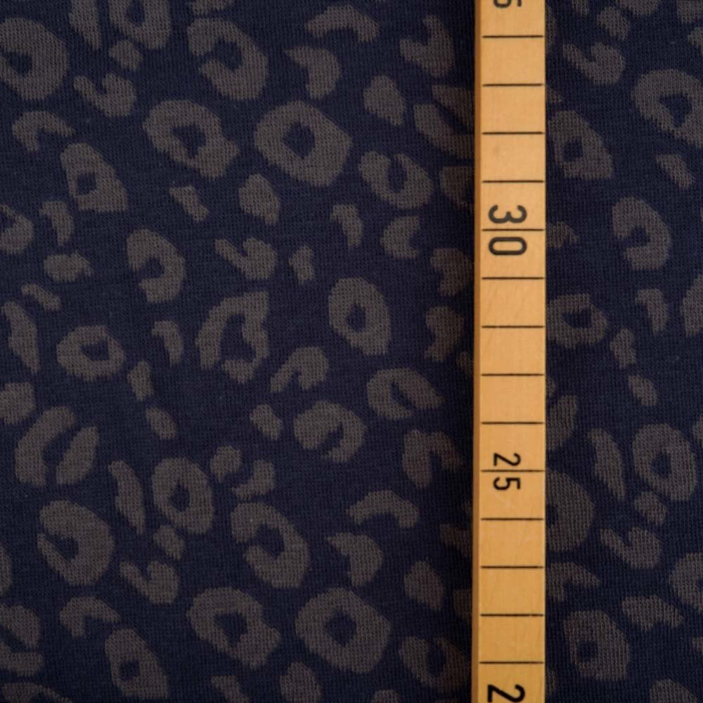 Bio-Jacquard Leo blau von Stoffonkel