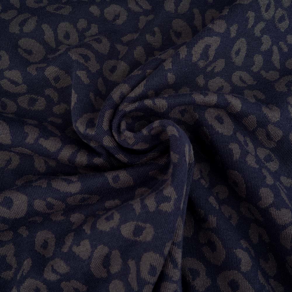 Bio-Jacquard Leo blau von Stoffonkel