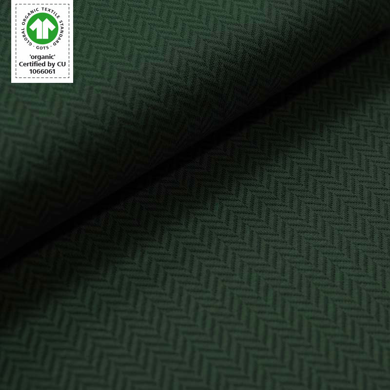 Jacquard Fischgrät waldgrün von Stoffonkel