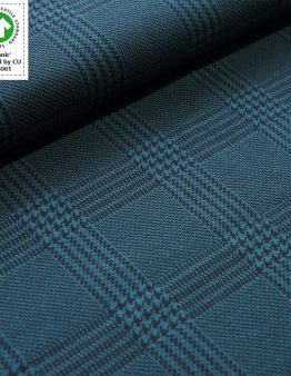 Jacquard Glen Check ( petrol ) von Stoffonkel