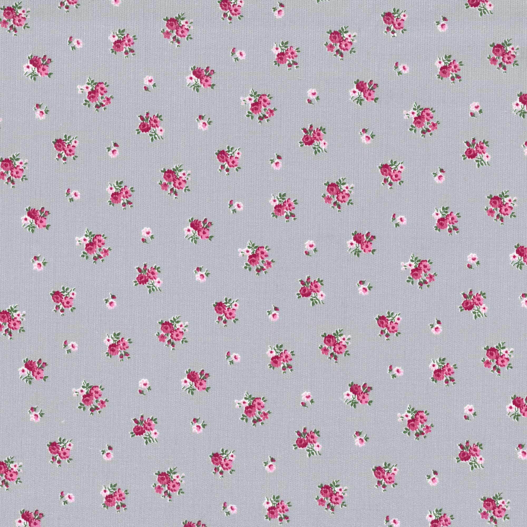 Babycord 011007137 grau, pink von Westfalenstoffe
