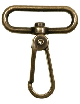 Karabinerhaken Metall (196169) 57mm x 40mm antik