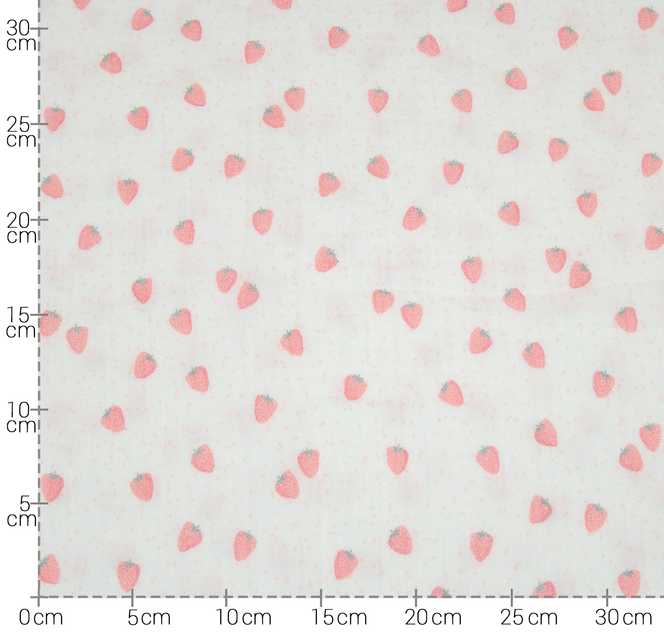 Musselin Strawberries (A1498/1) von Hilco