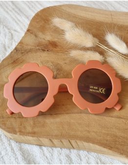Baby- und Kindersonnenbrille mit UV 400- Schutz rost Blume