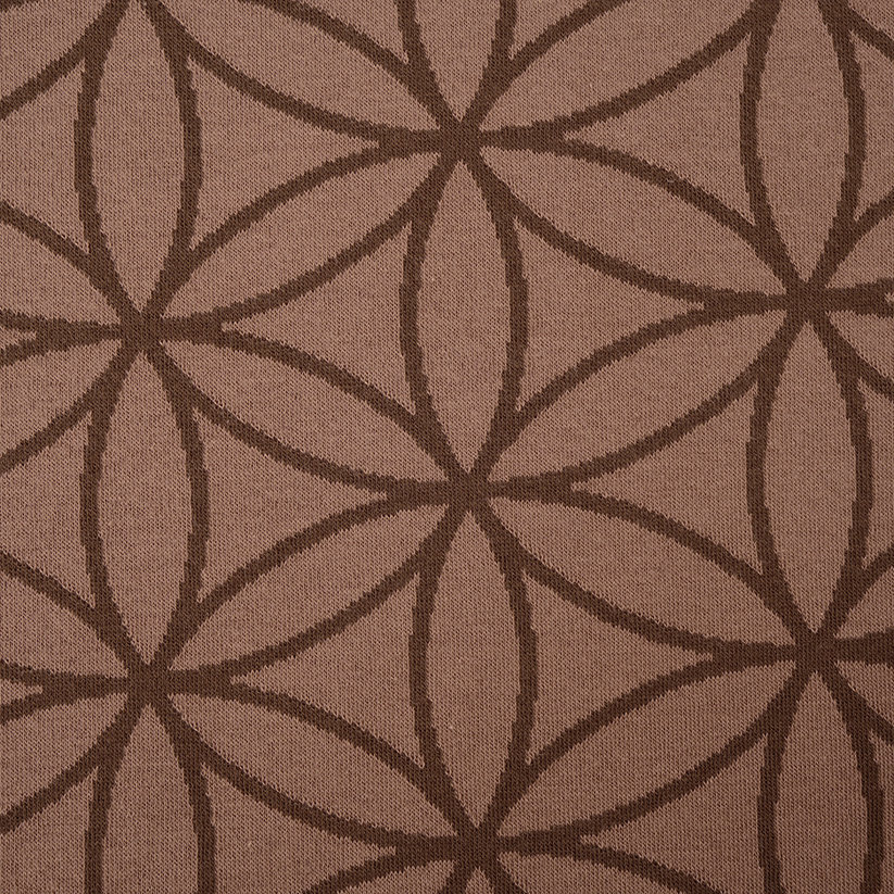 Bio-Jacquard Blume des Lebens cafe au lait von Stoffonkel