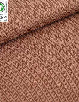 Jacquard Fischgrät cafe au lait von Stoffonkel