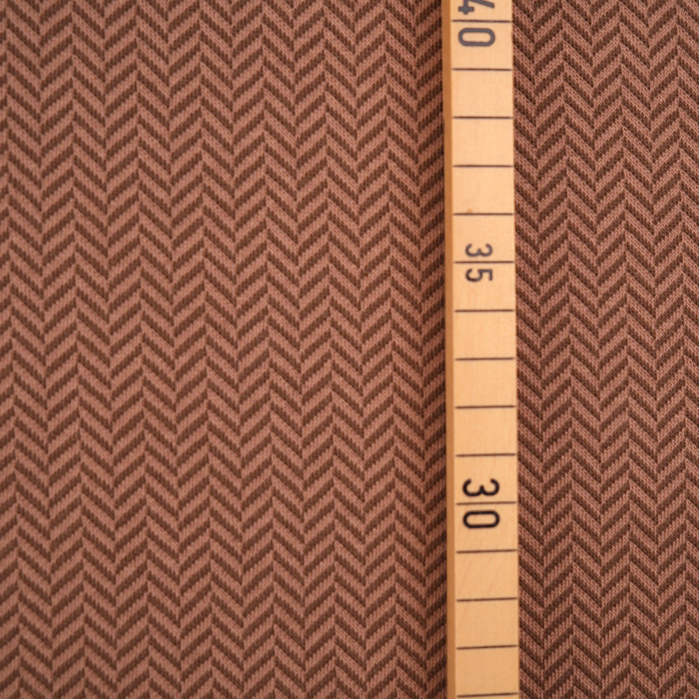 Jacquard Fischgrät cafe au lait von Stoffonkel