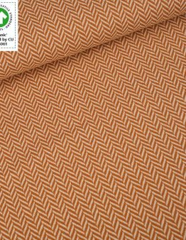Jacquard Fischgrät cognac von Stoffonkel