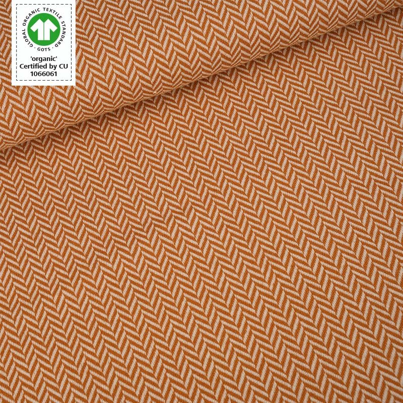 Jacquard Fischgrät cognac von Stoffonkel