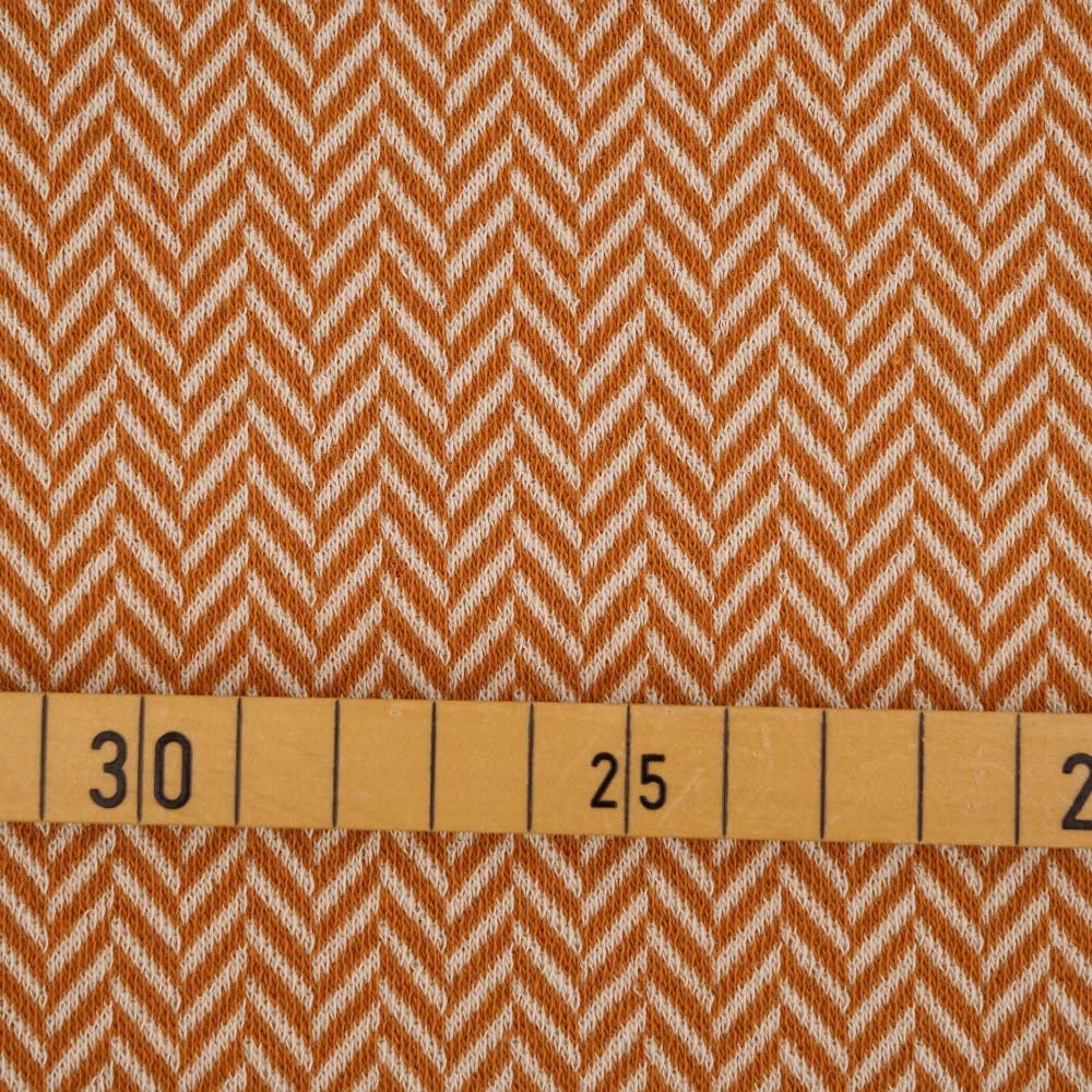 Jacquard Fischgrät cognac von Stoffonkel