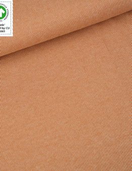 Jacquard Rippenmuster cognac von Stoffonkel