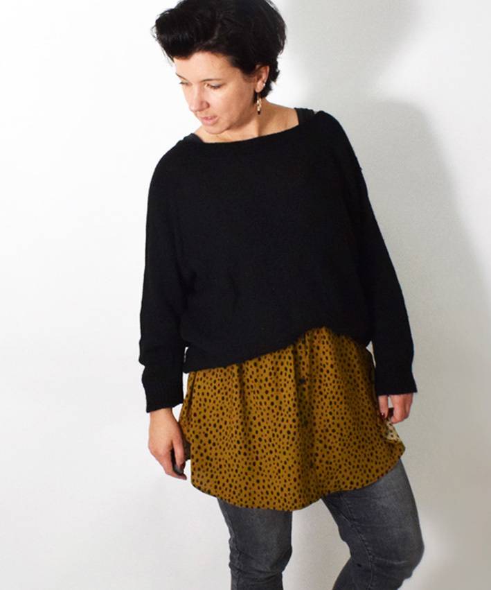 Papierschnittmuster FAKE - BLUSE #161Gr. 32-58 von LeniPepunkt