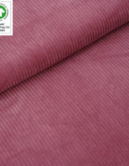 Unistoff Bio-Cordnick vintage rose von Stoffonkel