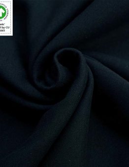Bio Jacquard uni schwarz von Stoffonkel
