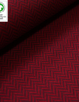 Jacquard Fischgrät kirsche von Stoffonkel