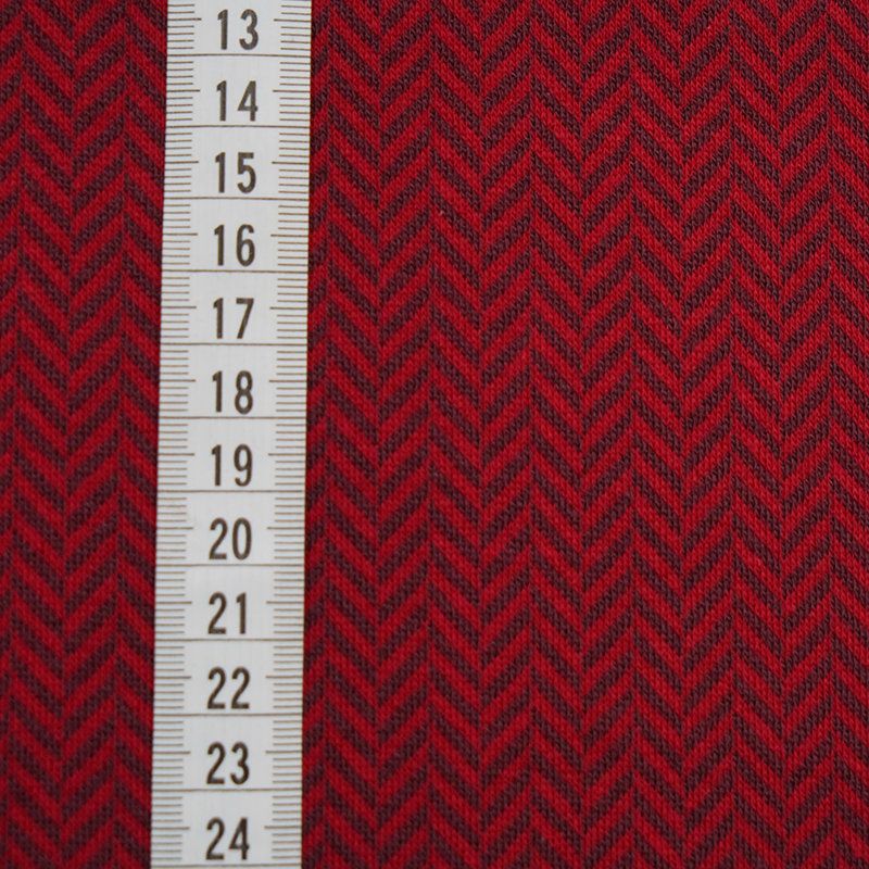 Jacquard Fischgrät kirsche von Stoffonkel