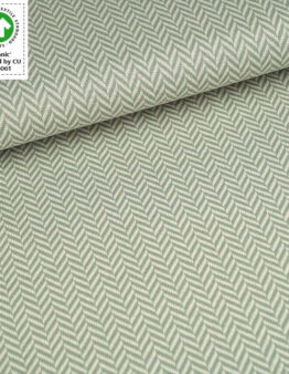 Jacquard Fischgrät Silver green von Stoffonkel