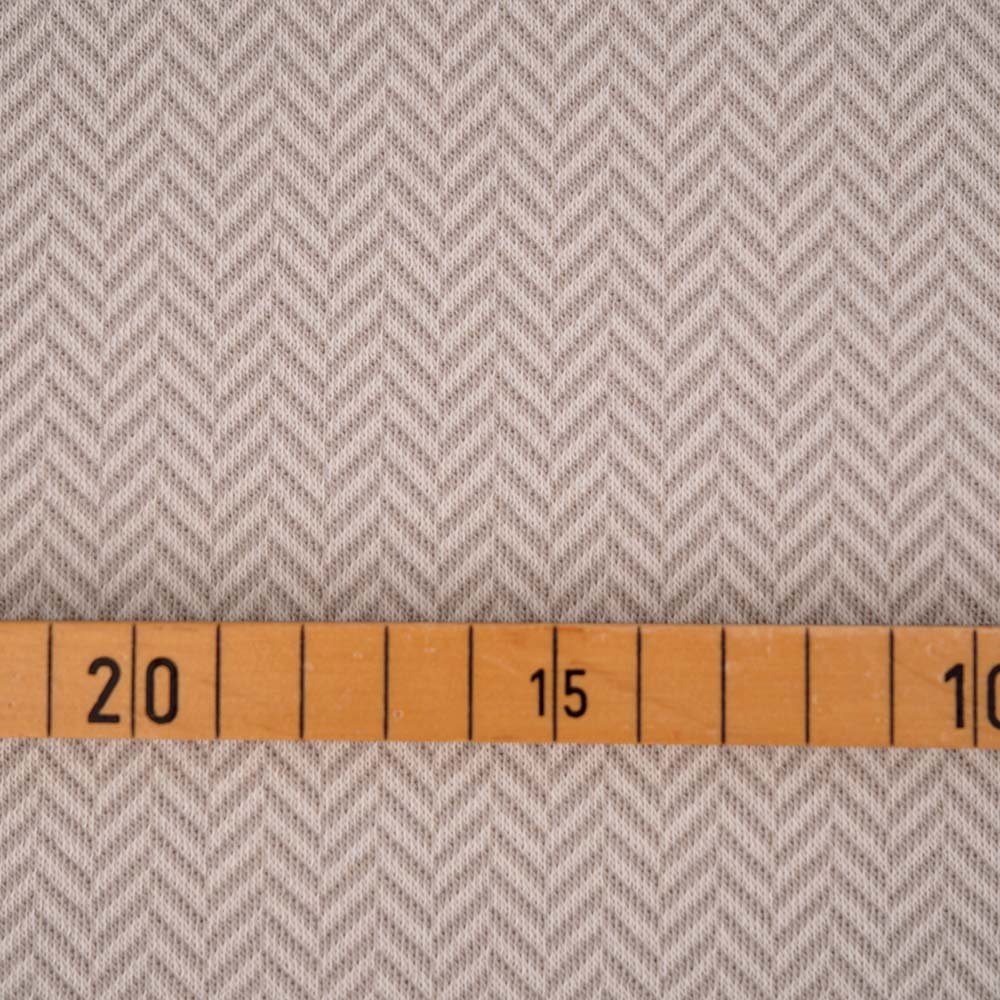 Jacquard Fischgrät Silver grey von Stoffonkel