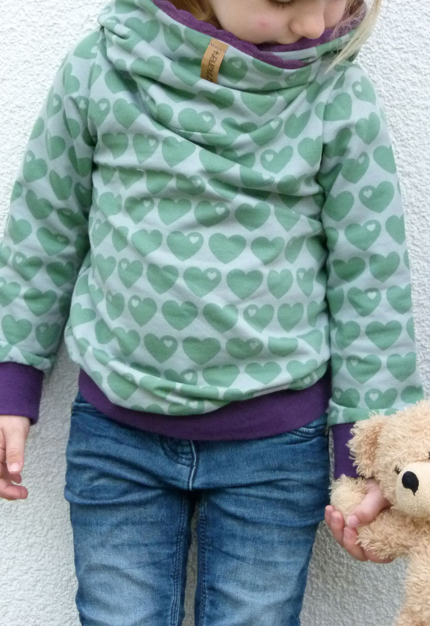 Papierschnittmuster Lybstes Hoody klein (Gr. 56-122)