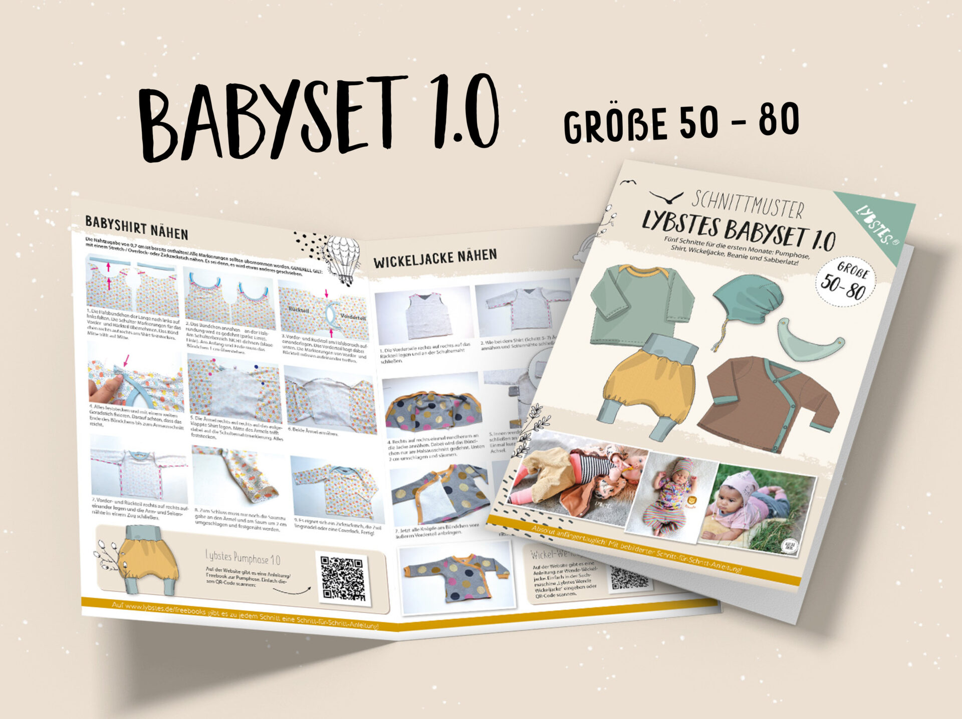 Papierschnittmuster Lybstes Babyset 1.0 (Gr.50-80)