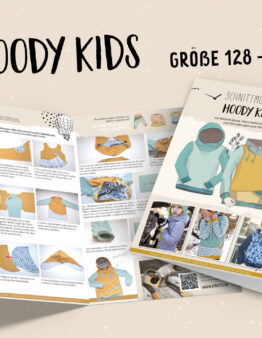 Papierschnittmuster Lybstes Kids Hoody (Gr. 128-170)