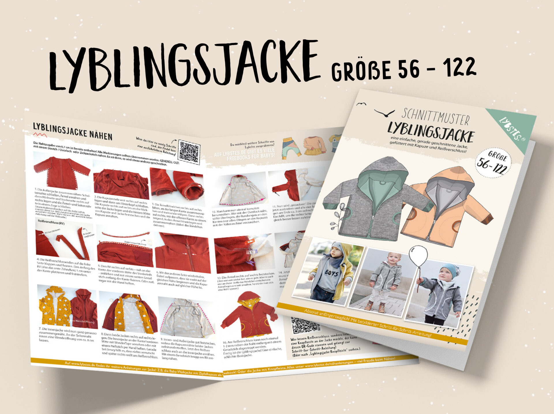 Papierschnittmuster Lybstes Lyblingsjacke (Gr. 56-122)