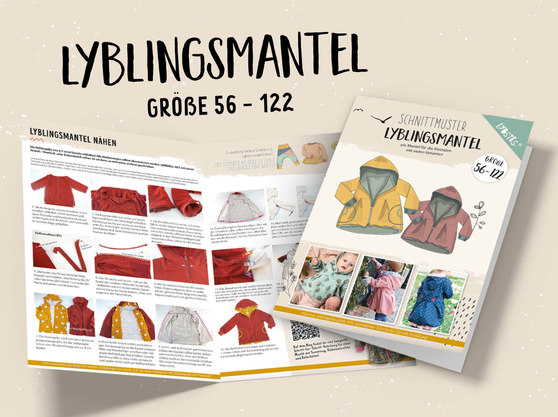 Papierschnittmuster Lybstes Lyblingsmantel (Gr. 56-122)