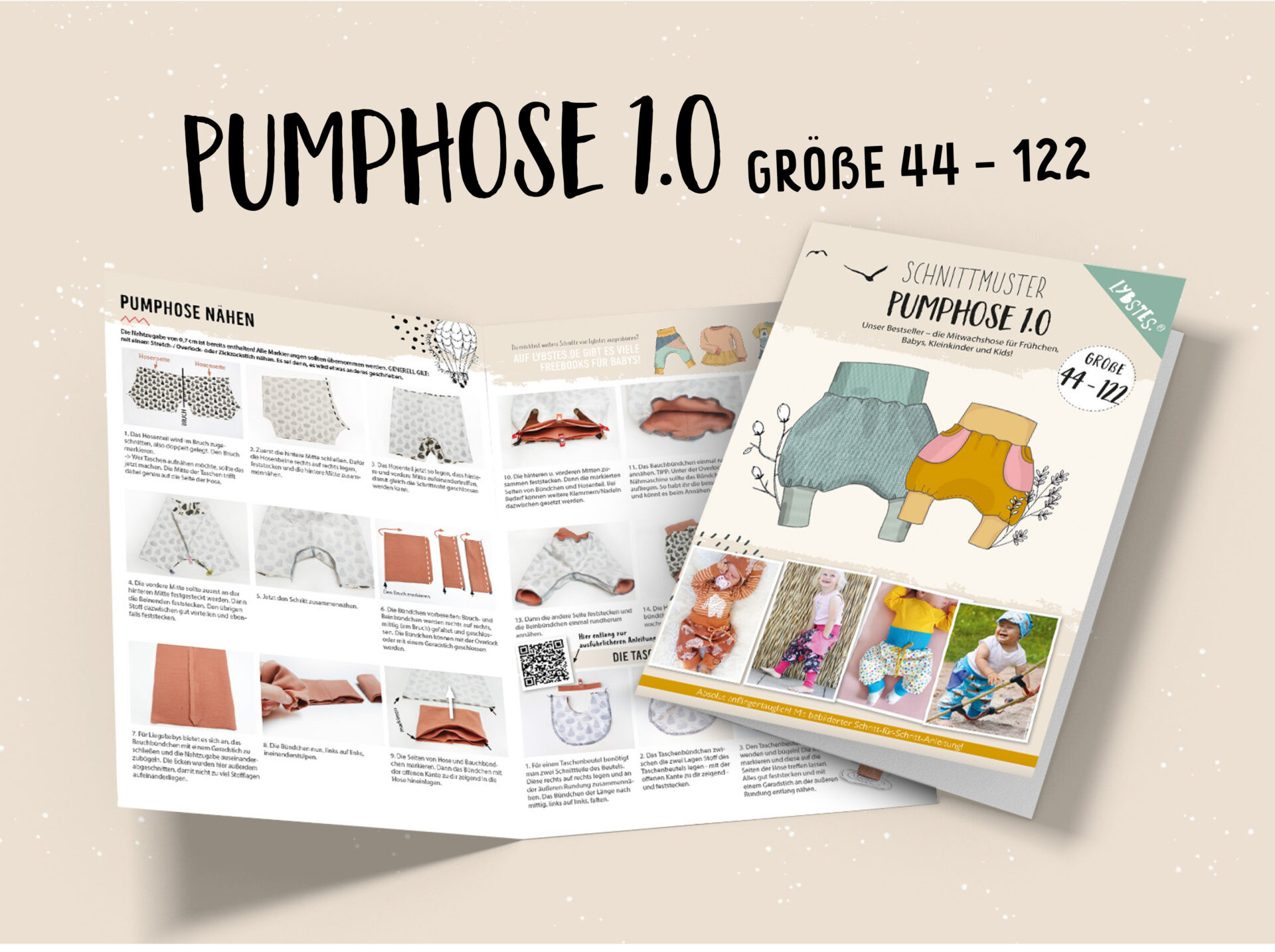 Papierschnittmuster Lybstes Pumphose 1.0 (Gr. 44-122)
