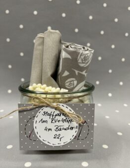 Stoffpaket im Glas Nr. 3 creme