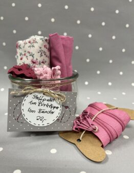 Stoffpaket im Glas Nr. 7 pink