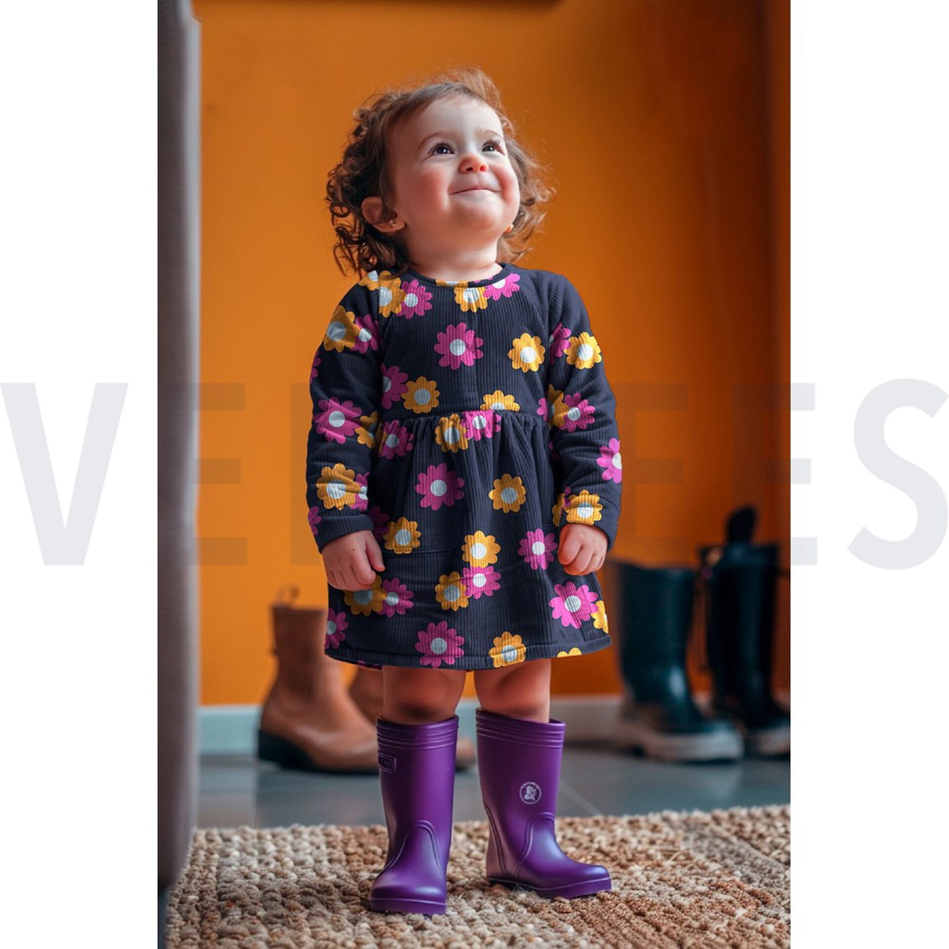 Babycord Flowers jeans 04073.005