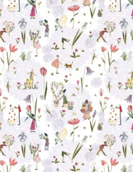 Baumwollstoff-Stoff 3523-979 Gartenküsse von Acufactum