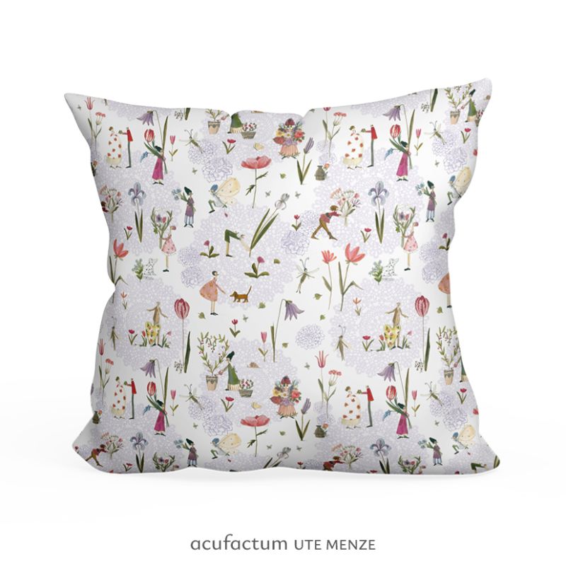 Baumwollstoff-Stoff 3523-979 Gartenküsse von Acufactum