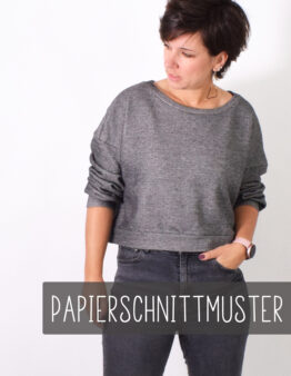 Papierschnittmuster Cropped Sweater/ - Jacke von LeniPepunkt