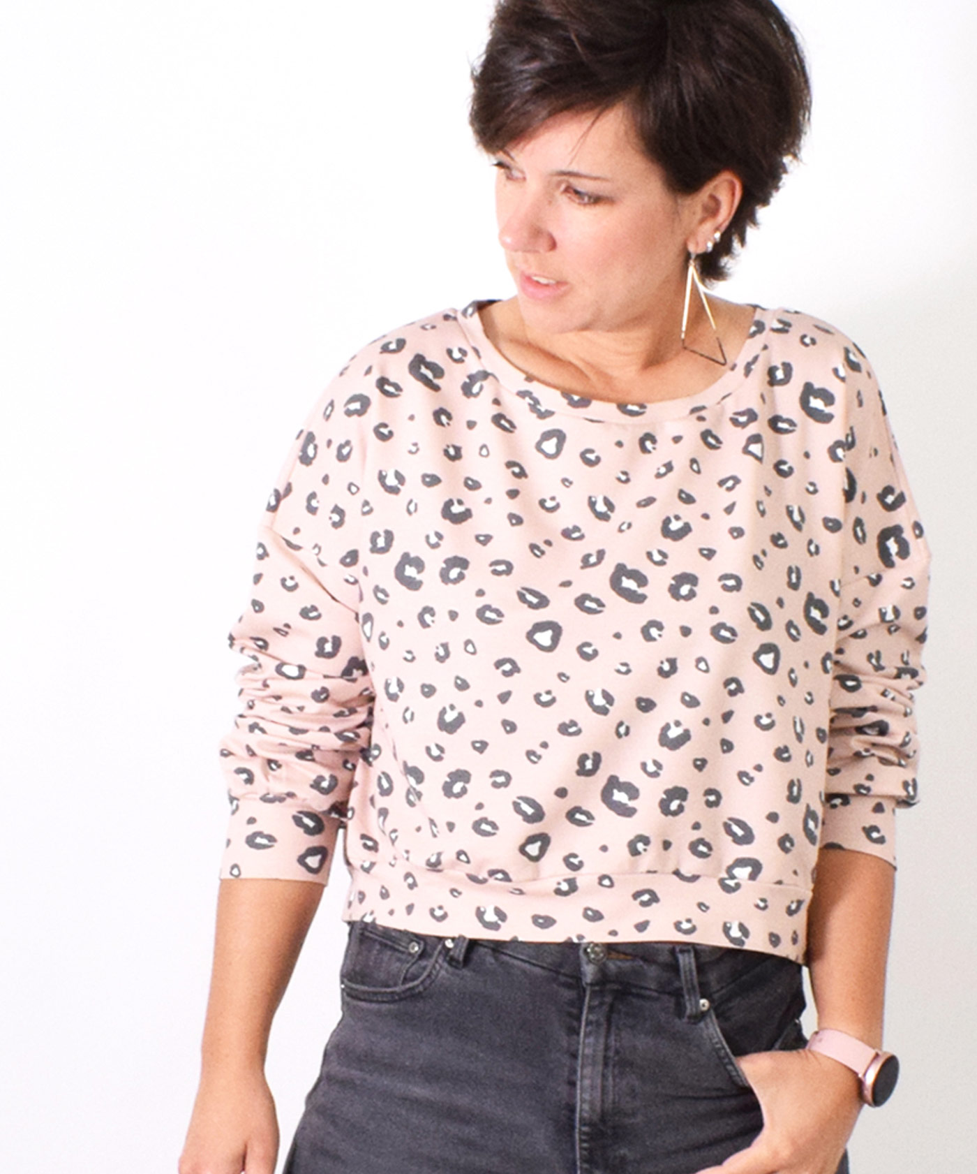 Papierschnittmuster Cropped Sweater/ - Jacke von LeniPepunkt