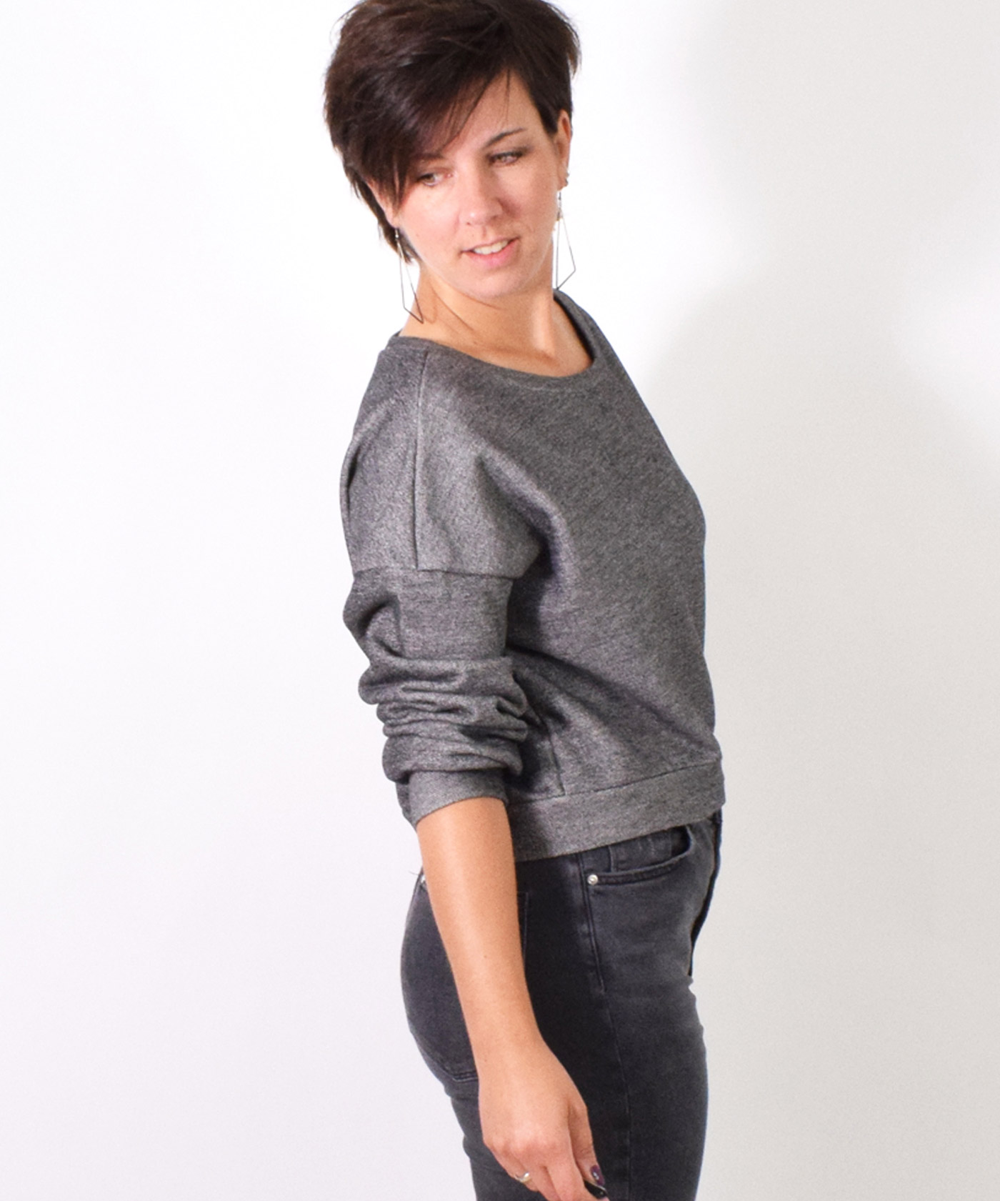 Papierschnittmuster Cropped Sweater/ - Jacke von LeniPepunkt