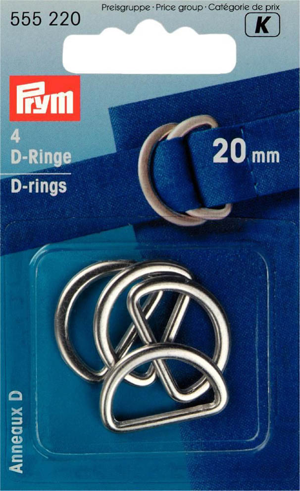 Halbrundringe ( 4 Stück) (55522) 20mm Col. silber von Prym
