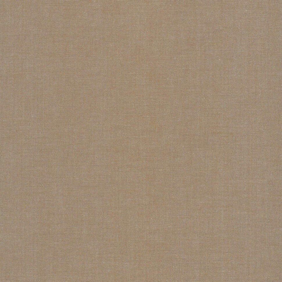 Close-up of a beige-brown woven fabric texture with a small, repeating pattern in warm tones.