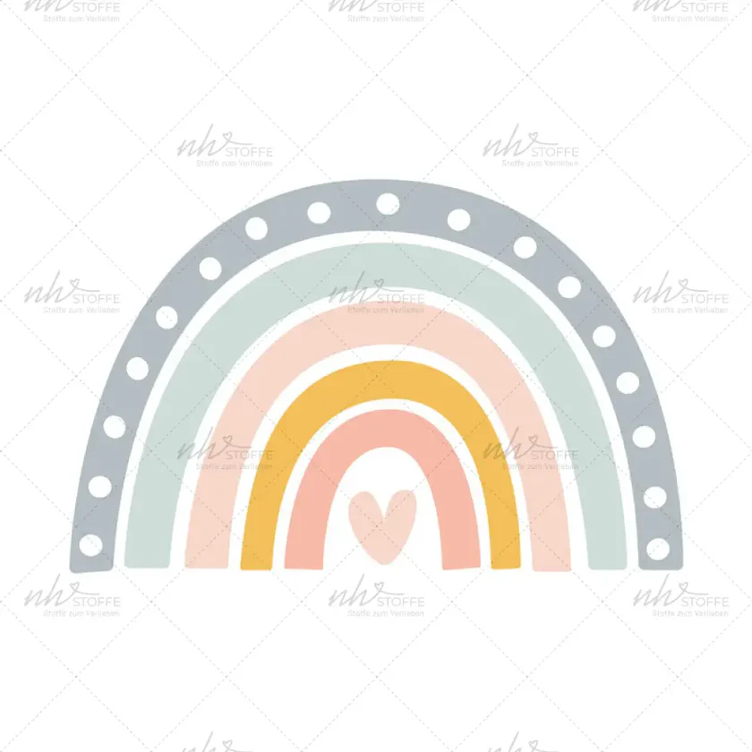 Bügelbild Love Rainbow Mini 5,9 x 3,7cm (Breite x Höhe)